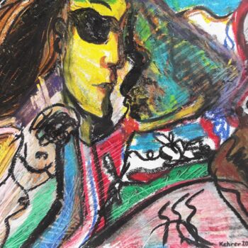 Картина под названием "Strange Connection" - Regina Kehrer, Подлинное произведение искусства, Пастель