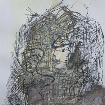 Рисунок под названием "Who I am" - Regina Kehrer, Подлинное произведение искусства, Древесный уголь