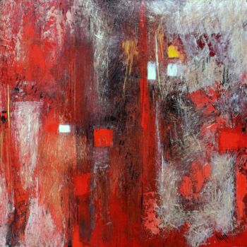 Peinture intitulée "brouillard rouge" par Régina Klin, Œuvre d'art originale, Acrylique