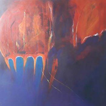 Painting titled "Inferno" by Regina Lieder- Schönn, Original Artwork, Acrylic