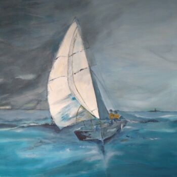 Painting titled "Auf dem Wasser" by Regina Lieder- Schönn, Original Artwork, Acrylic