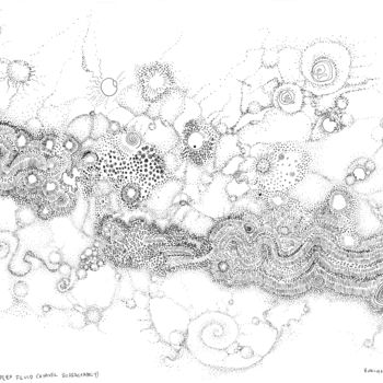 Desenho intitulada "Complex Fluid, A No…" por Regina Valluzzi, Obras de arte originais, Tinta