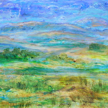 Painting titled "Landscape After Ras…" by Regina Valluzzi, Original Artwork, Acrylic