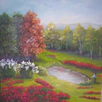 Pintura intitulada "paisagem 242" por Regina Schwingel, Obras de arte originais
