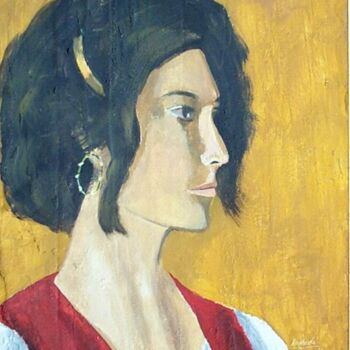 Painting titled "Portrait of Raphaela" by Reginald Gray, Original Artwork