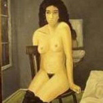 Pintura titulada "seated nude" por Reginald Gray, Obra de arte original