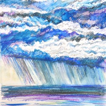Pittura intitolato "Storm cautioned" da Regina M, Opera d'arte originale, Acquarello