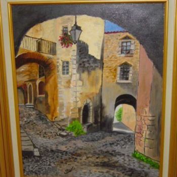 Painting titled "ruelle" by Regine Tasset, Original Artwork