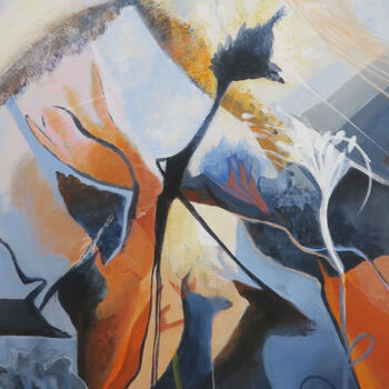 Pittura intitolato "LA FORET ENCHANTEE" da Régine Guthmann, Opera d'arte originale, Acrilico Montato su Telaio per barella i…