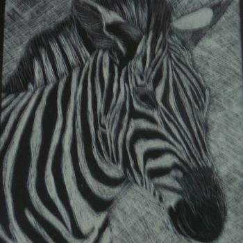 Printmaking titled "zebre" by Régine Ledanois, Original Artwork, Other