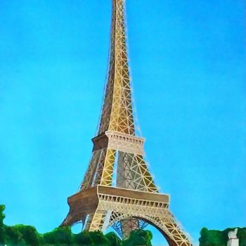 Peinture intitulée "from Paris" par Régine Ledanois, Œuvre d'art originale, Acrylique