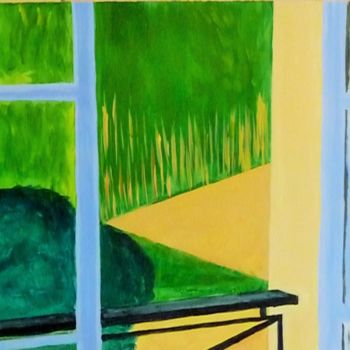 Pintura titulada "par la fenêtre" por Régine Ledanois, Obra de arte original, Acrílico