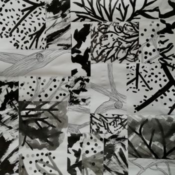 Zeichnungen mit dem Titel "Arbres et forêts no…" von Régine Ledanois, Original-Kunstwerk, Tinte