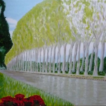 绘画 标题为“canal du midi au pr…” 由Régine Ledanois, 原创艺术品, 油