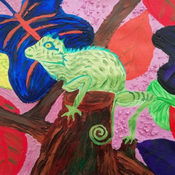 Pintura intitulada "colors" por Régine Ledanois, Obras de arte originais, Acrílico