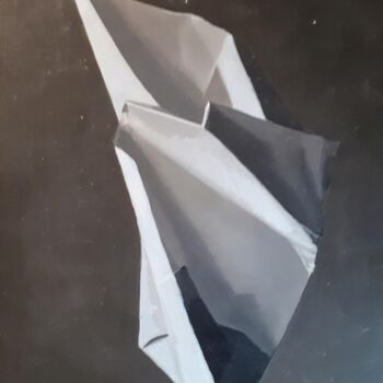 Painting titled "Paper fold" by R.Paül, Original Artwork, Oil