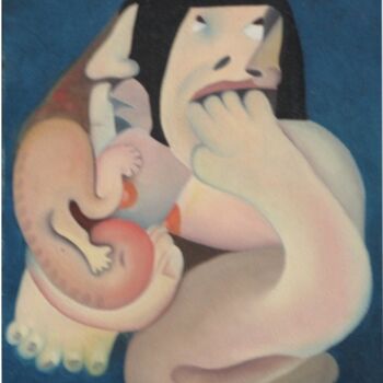 Pintura intitulada "O ABORTO" por Rego Junior, Obras de arte originais