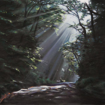 Painting titled "Filtered Light" by Reidsart, Original Artwork, Pastel