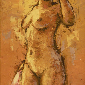 Painting titled "Naked woman" by Reijo Malkki, Original Artwork, Oil