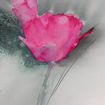 Ζωγραφική με τίτλο "Tulipe indienne" από Reine-Marie Pinchon, Αυθεντικά έργα τέχνης, Λάδι