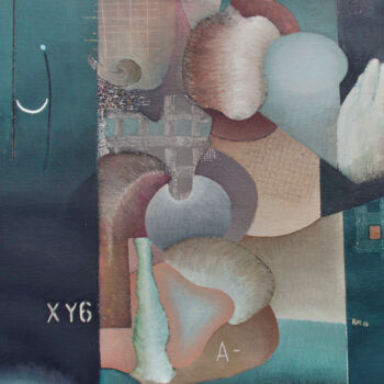 Malerei mit dem Titel "XY6" von Reiner Makarowski, Original-Kunstwerk, Öl