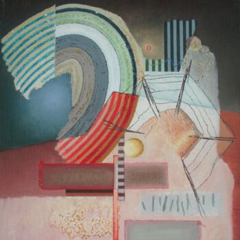 Malerei mit dem Titel "fuer spinnweb" von Reiner Makarowski, Original-Kunstwerk, Öl