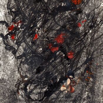 Картина под названием "In th darkest night" - Reiner Poser, Подлинное произведение искусства, Монотип