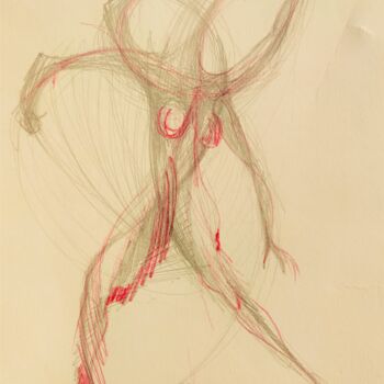 Zeichnungen mit dem Titel "Tänzer" von Reiner Poser, Original-Kunstwerk, Bleistift