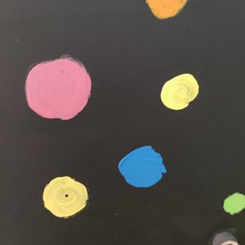 Картина под названием "Farbflecken" - Reiner Poser, Подлинное произведение искусства, Акрил