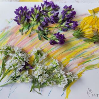 "Summer flowers" başlıklı Kolaj Reiner Poser tarafından, Orijinal sanat, Kolaj