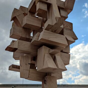 Sculpture intitulée "A serious Man" par Reiner Poser, Œuvre d'art originale, Bois