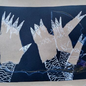 Collages getiteld "Urgent manicure ple…" door Reiner Poser, Origineel Kunstwerk, Collages