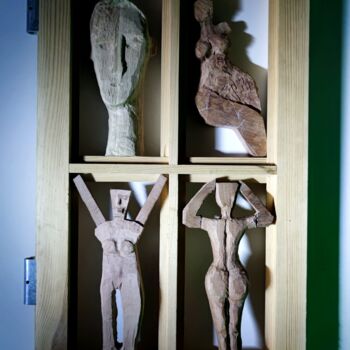 Sculpture titled "The Judgement of Pa…" by Reiner Poser, Original Artwork, Wood