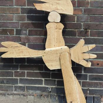 雕塑 标题为“Windy weather” 由Reiner Poser, 原创艺术品, 木
