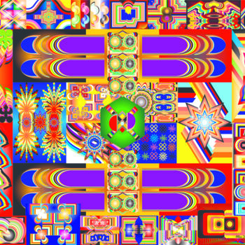 Digital Arts titled "MOSAICO 117" by Reinhard Heydrich Allan De Souza Santos, Original Artwork, Digital Painting