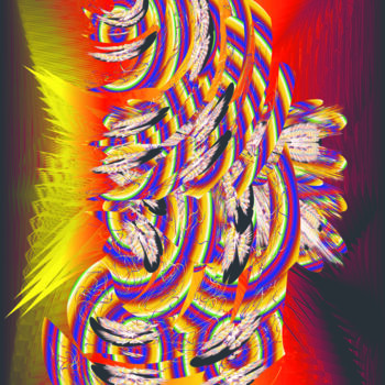 Digital Arts titled "BELA INÊS COM SEU P…" by Reinhard Heydrich Allan De Souza Santos, Original Artwork, Digital Painting