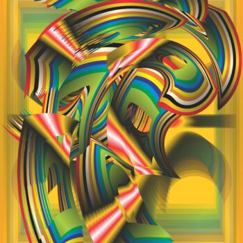 Arts numériques intitulée "40509062023 AMARELO" par Reinhard Heydrich Allan De Souza Santos, Œuvre d'art originale, Peinture…