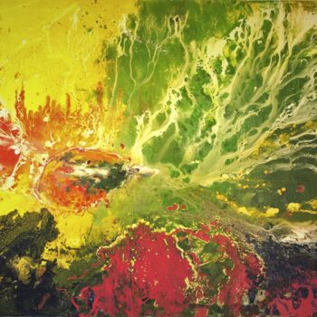 Peinture intitulée "Abstrakt-2018-07 "Y…" par Reinhard Schiweck, Œuvre d'art originale, Huile