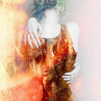 Digitale Kunst mit dem Titel "Loving Embrace" von Reinhard Südmersen, Original-Kunstwerk, Fotomontage