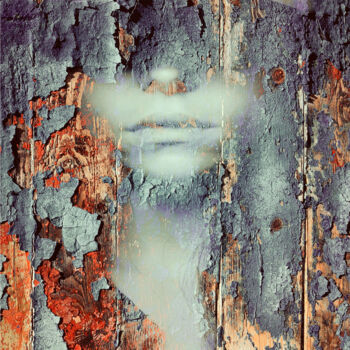 Digitale Kunst mit dem Titel "Face behind the mask" von Reinhard Südmersen, Original-Kunstwerk, Fotomontage