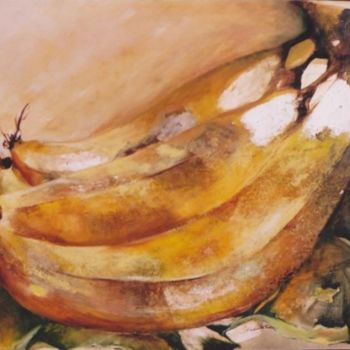 Painting titled "Bananas" by Reinis, Original Artwork, Oil