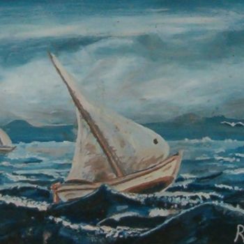 Painting titled "Tekne 4" by Reis, Original Artwork, Oil