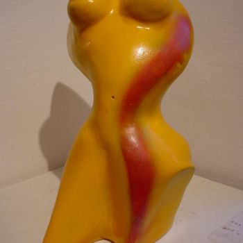 Escultura intitulada "une flamme" por Claude Reitz, Obras de arte originais