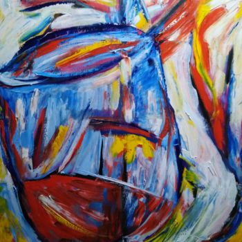 Pintura intitulada "Copa de vino" por Javier López Villabrille, Obras de arte originais, Óleo