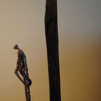 Sculpture intitulée "le-curieux-bronze-e…" par Réjane Lechat, Œuvre d'art originale