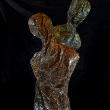 Sculptuur getiteld "La tendresse 2/8" door Réjane Lechat, Origineel Kunstwerk, Bronzen