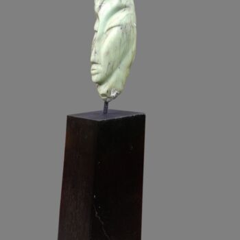 Sculpture intitulée "Le Méditant 2" par Réjane Lechat, Œuvre d'art originale, Pierre