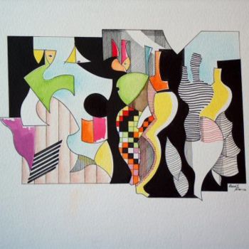 Pintura intitulada "Decomposição Figura…" por Renato Pereira, Obras de arte originais