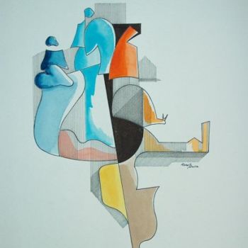 Pintura intitulada "Almas Opostas" por Renato Pereira, Obras de arte originais