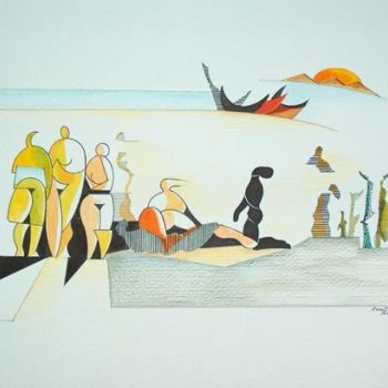 Peinture intitulée "Beira-Mar" par Renato Pereira, Œuvre d'art originale
